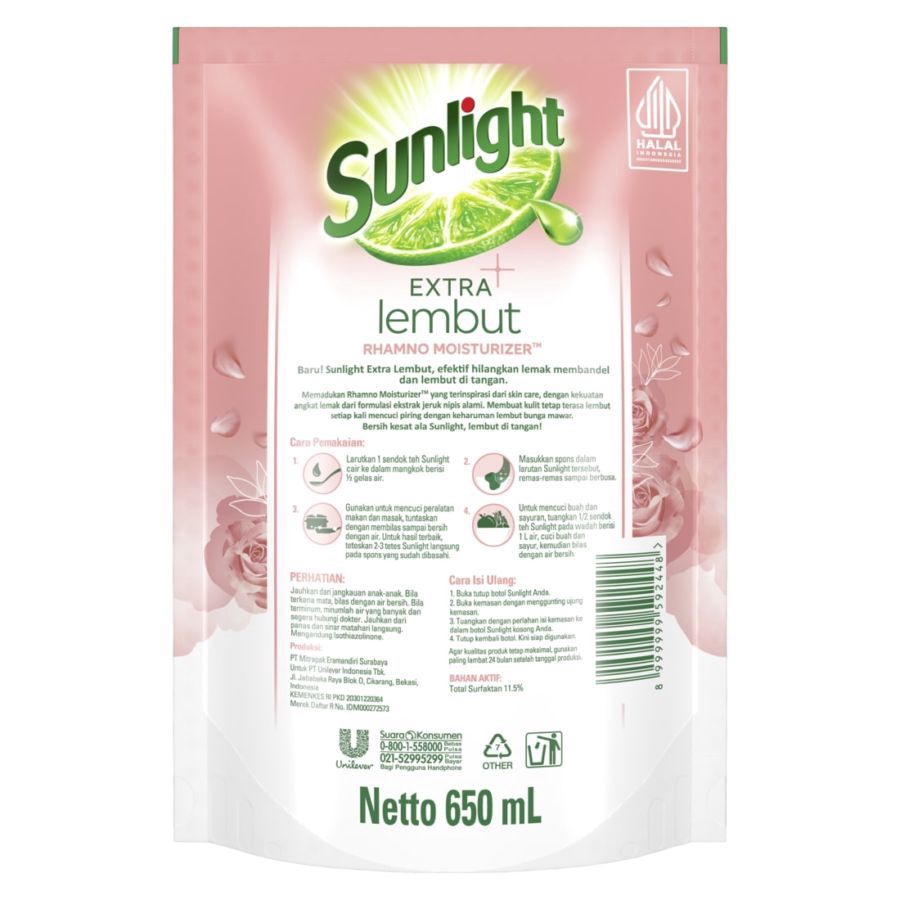 Sunlight Sabun Cuci Piring Extra Lembut Ml Ml Astro