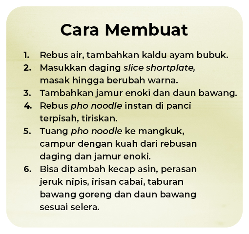 Resep Pho Noodle - Cara Membuat