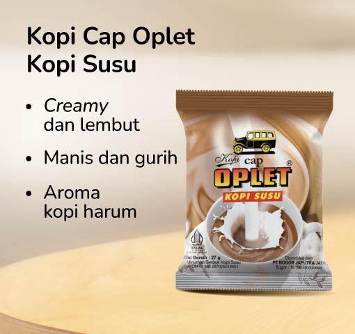 Kopi Cap Oplet Kopi Susu Pack 10 sachet x 27g