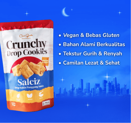 Casa Grata Crunchy Drop Cookies Salciz Vegan & Gluten Free Cookies 70gram