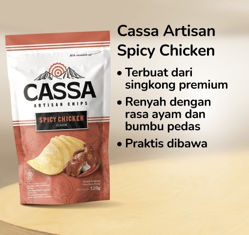 CASSA ARTISAN CHIPS SPICY CHICKEN 120GR