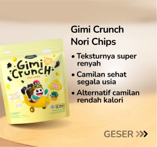 Grandville Gimi Crunch Rasa Cheese Nori Chips 25 gram