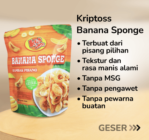 Kriptoss Banana Sponge 100 gram