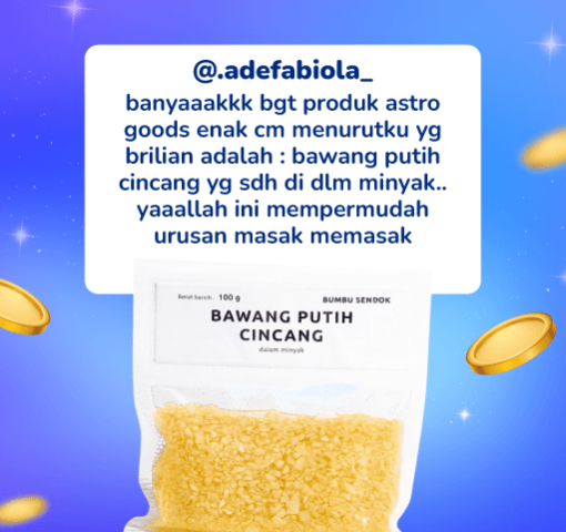 Bumbu Sendok Bawang Putih Cincang dalam Minyak
