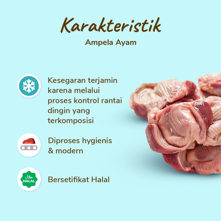 Ampela Ayam Bersih Sreeya Gizzard 450-550gram