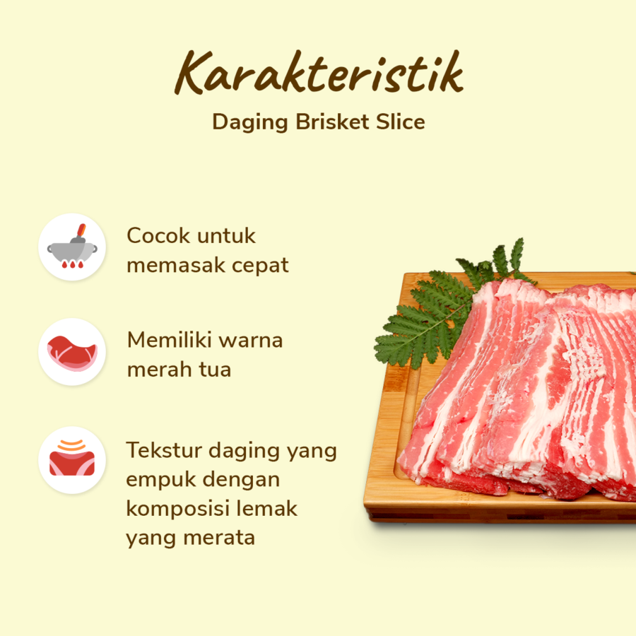 Daging Slice Brisket Import Astro Farm 250gram