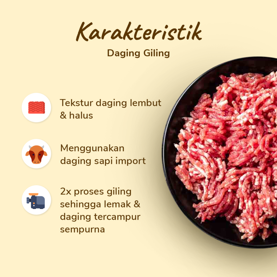 Daging Sapi Giling Reguler Import 500gram