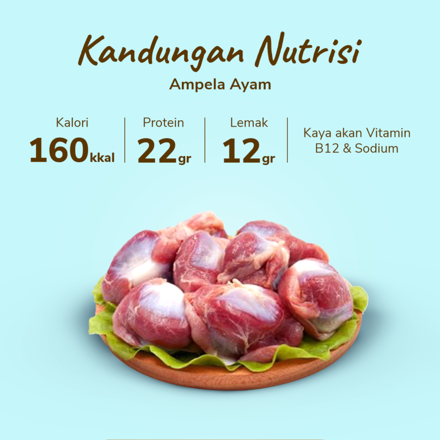 Ampela Ayam Bersih Sreeya Gizzard 450-550gram