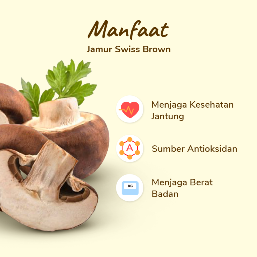 Jamur Swiss Brown Astro Farm 200gram