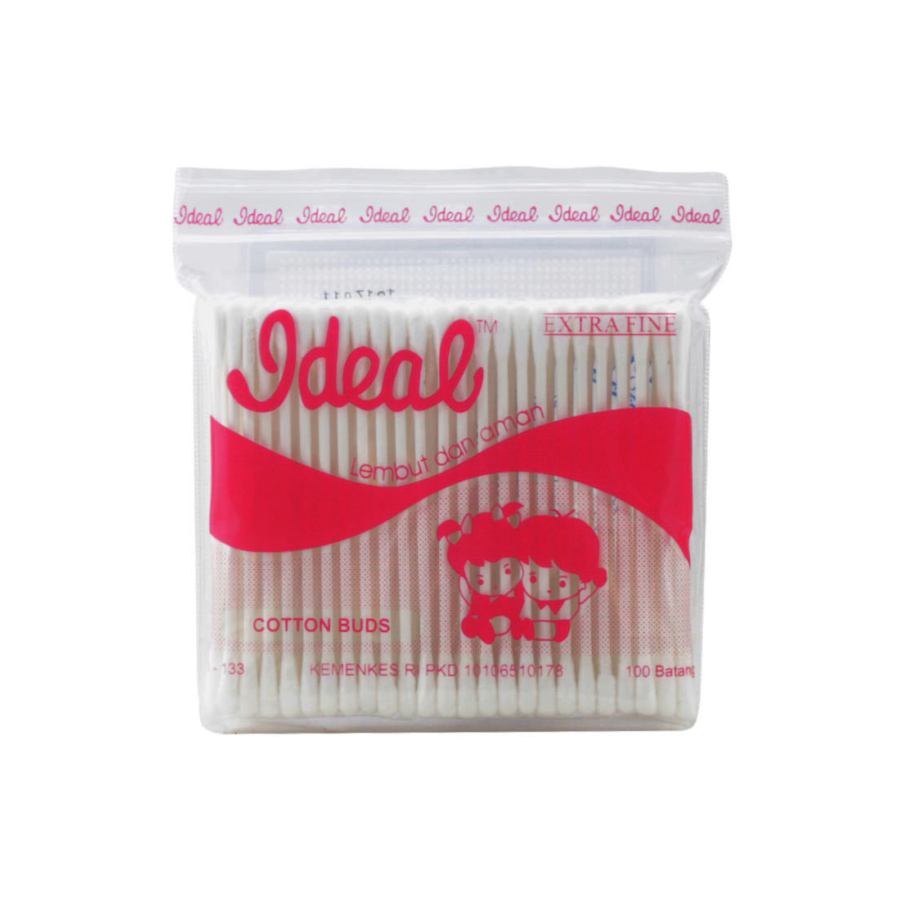 Cotton Buds Ideal Extrafine Pack isi 100 Batang I-133 100stick 100stick 100stick