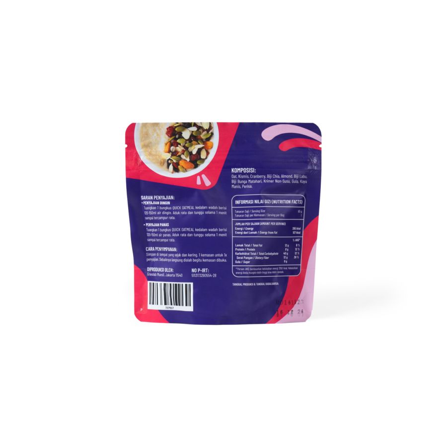 Quick Oatmeal Fruit & Nut Astro Goods 65gram