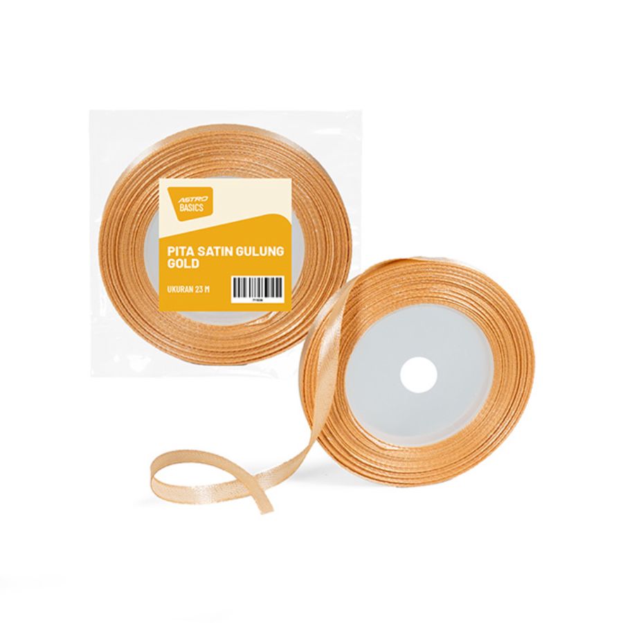 Pita Satin Gulung Gold A Basics 1pcs