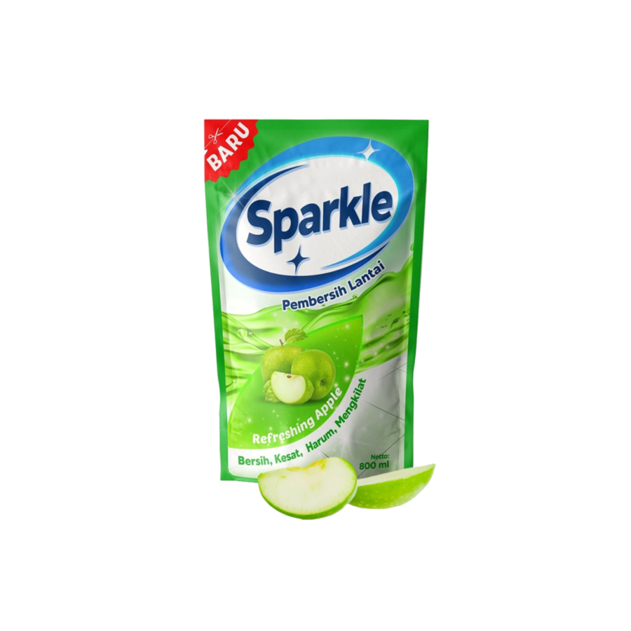 Sparkle Floor Cleaner Apple Pembersih Lantai Pouch 800ml 800ml