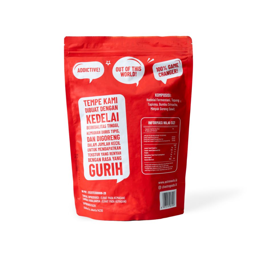 Tempe Chips Sri Racha Sauce Astro Goods 250gram
