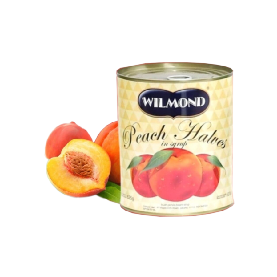 Wilmond Peach Halves In Syrup Canned- Buah Persik Kaleng  825gram 825gram