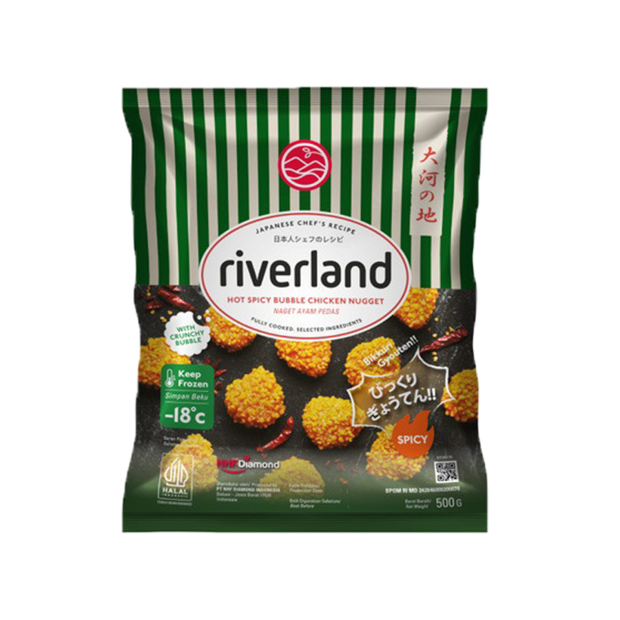 Riverland Hot Spicy Bubble Chicken Nugget/Naget 500gram