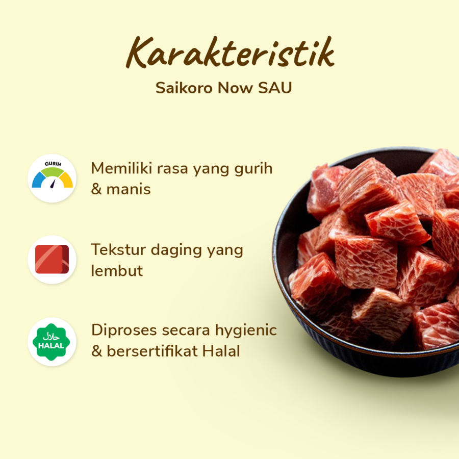SAU Beef Saikoro Now 500gram