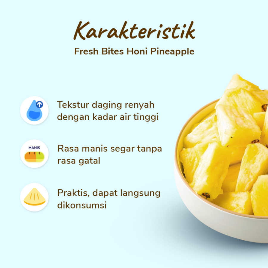 Fresh Bites Honi Pineapple Buah Potong 170gram