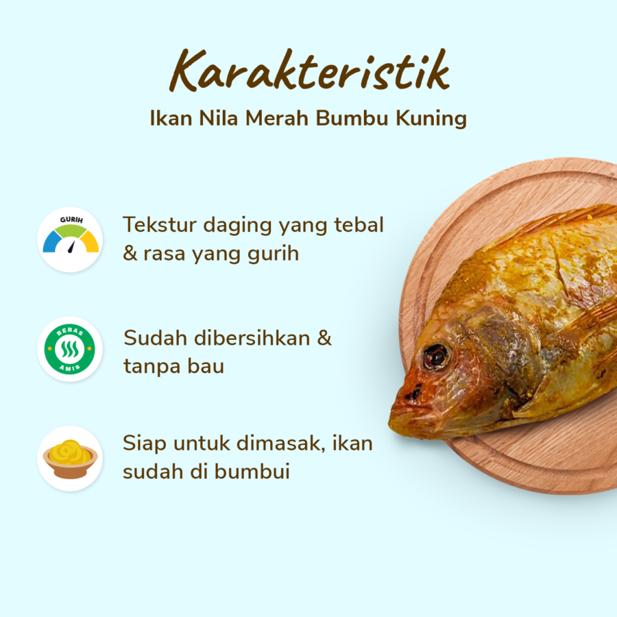 Ikan Nila Merah Bumbu Kuning Astro Farm 450gram