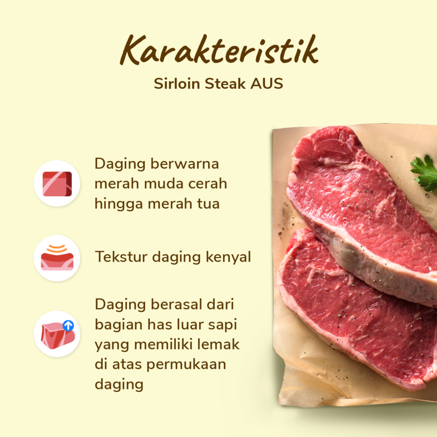 Sirloin Steak AUS Astro Goods 500gram 500gram