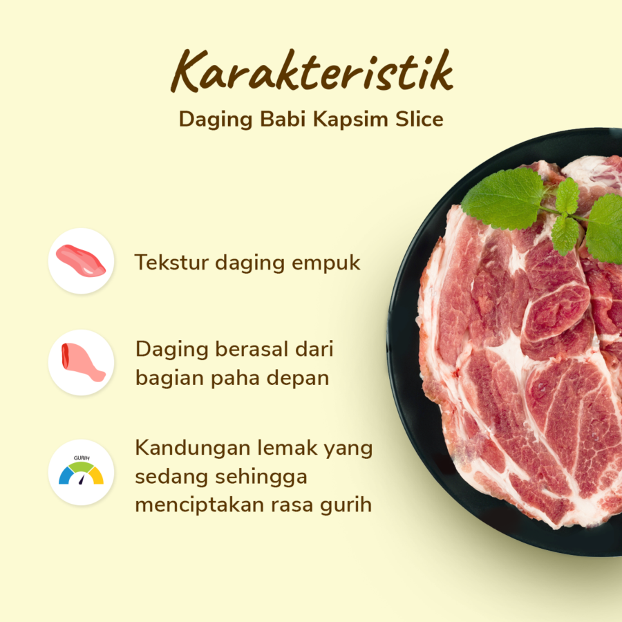 Kapsim Daging Babi Slice 500gram