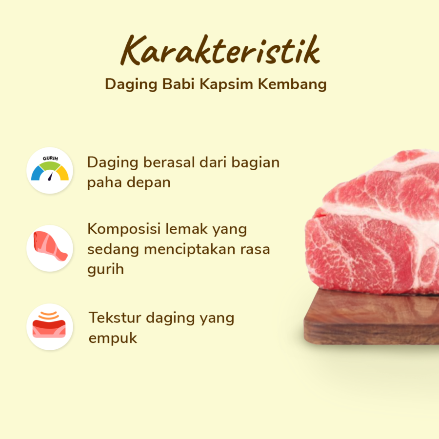 Daging Babi Kapsim Kembang/Pork Shoulder/Lengan Babi 1kg
