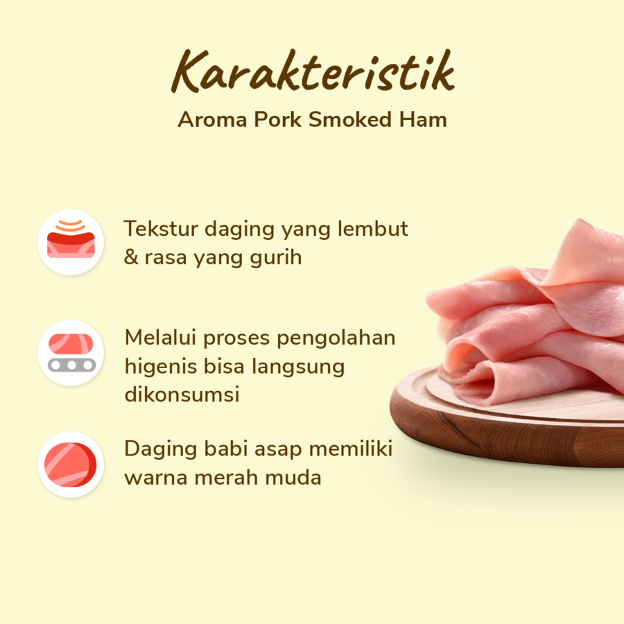 Aroma Pork Smoked Ham 250gram