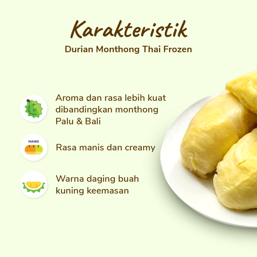 SHB Durian Monthong Thai Frozen Premium 420-450 gram