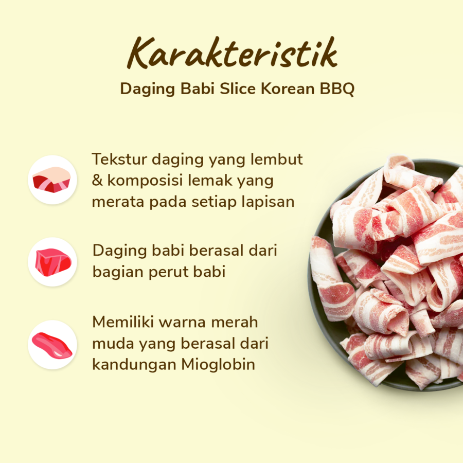 Daging Babi Slice Korean BBQ Pork Slice 500gram