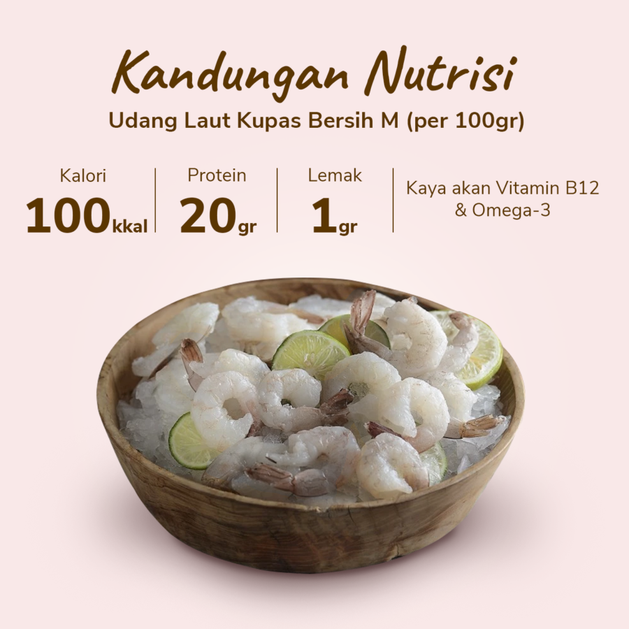 Udang Laut Kupas Bersih M Java Sea 200gram