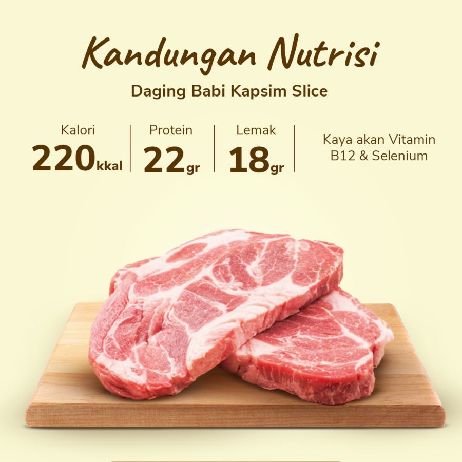 Kapsim Daging Babi Slice 500gram