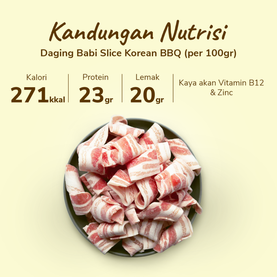 Daging Babi Slice Korean BBQ Pork Slice 500gram