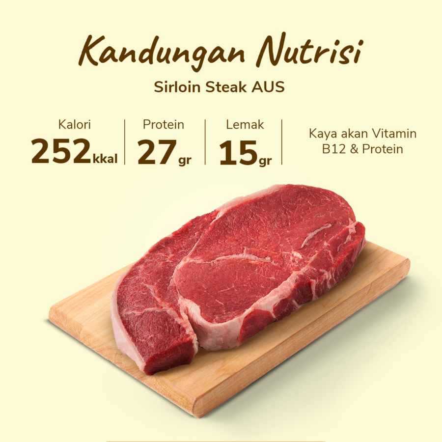 Sirloin Steak AUS Astro Goods 500gram 500gram
