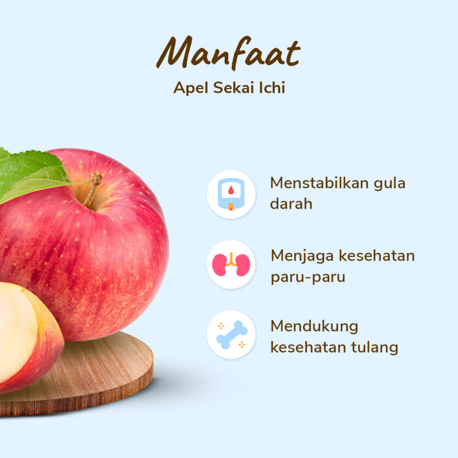 Apel Sekai Ichi Premium Size L - Astro Farm 250gr - 300gr/pcs