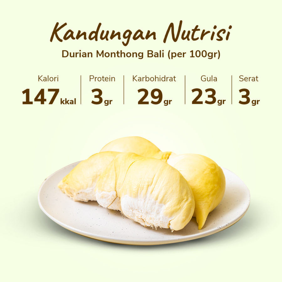 Durian Monthong Bali Frozen Astro Farm 450-550 gram