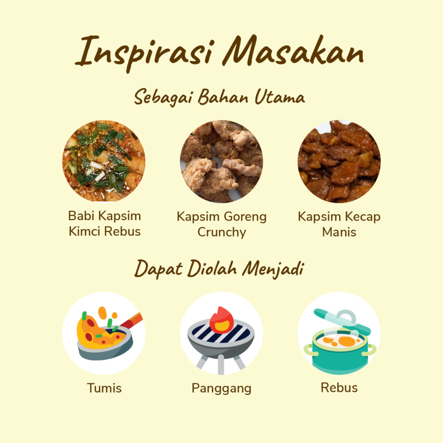 Kapsim Daging Babi Slice 500gram
