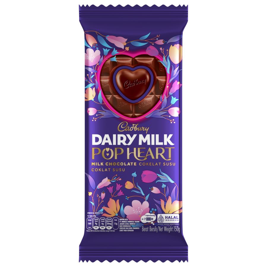 Cadbury Dairy Milk Pop Heart/Coklat/Cokelat 150gram 150gram