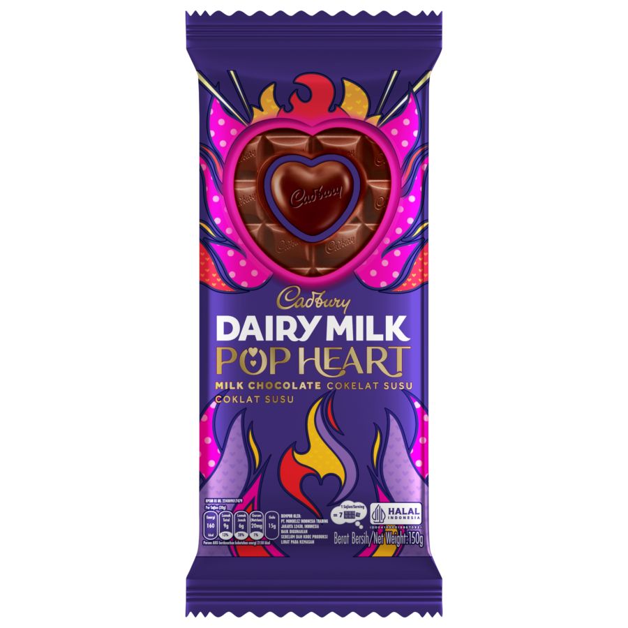 Cadbury Dairy Milk Pop Heart/Coklat/Cokelat 150gram 150gram