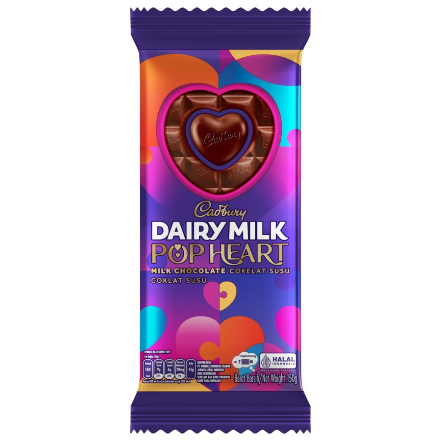 Cadbury Dairy Milk Pop Heart/Coklat/Cokelat 150gram 150gram