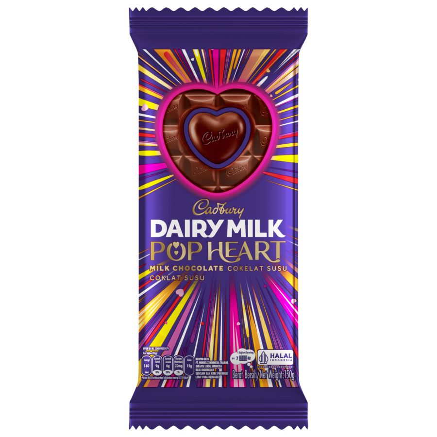 Cadbury Dairy Milk Pop Heart/Coklat/Cokelat 150gram 150gram