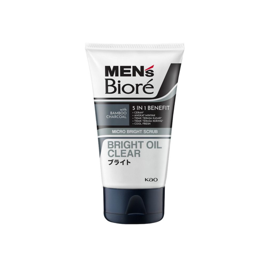 Men's Biore Facial Foam Bright Oil Clear tube 100gram
