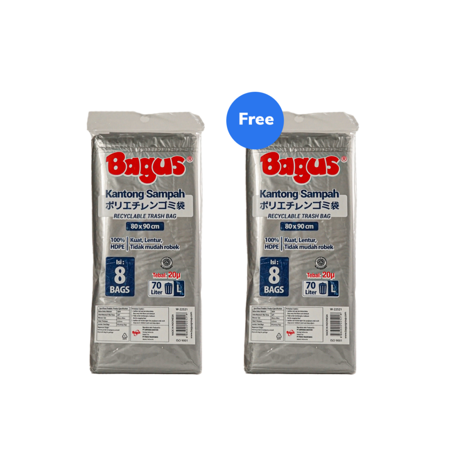 Buy 1 Get 1 Bagus Kantong Sampah L 80x90cm 70L
