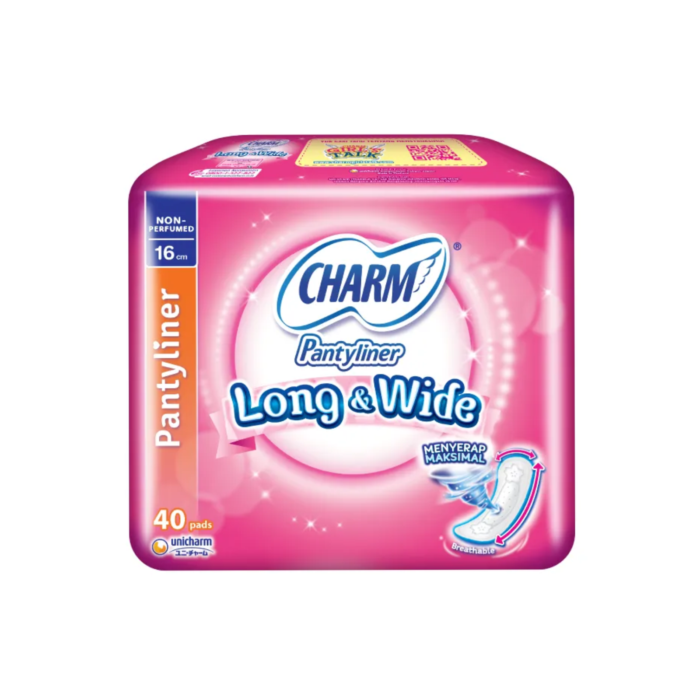 Charm Long & Wide Absorbent Fit Non Perfume 155mm Pantyliner