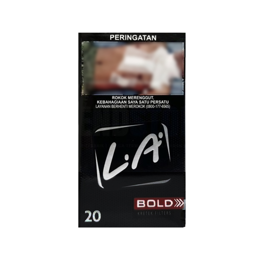 LA Bold Black Rokok Box Filter 20stick