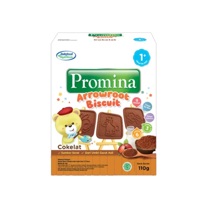 Promina Arrowroot Biscuit Cookies Coklat N-Shape