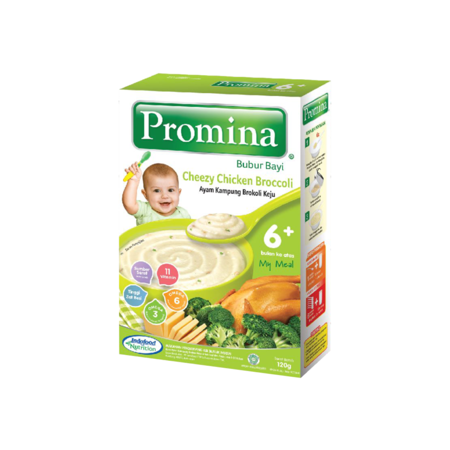 Promina Bubur Bayi 6+ Bulan Ayam Kampung Brokoli Keju Box 120gram