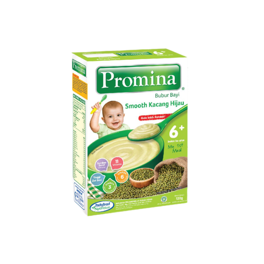 Promina Bubur Bayi 6+ Bulan Smooth Kacang Hijau Box 120gram