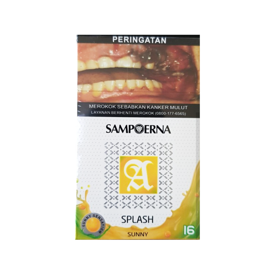 Sampoerna A Splash Sunny Box Filter Rokok Batang 16stick