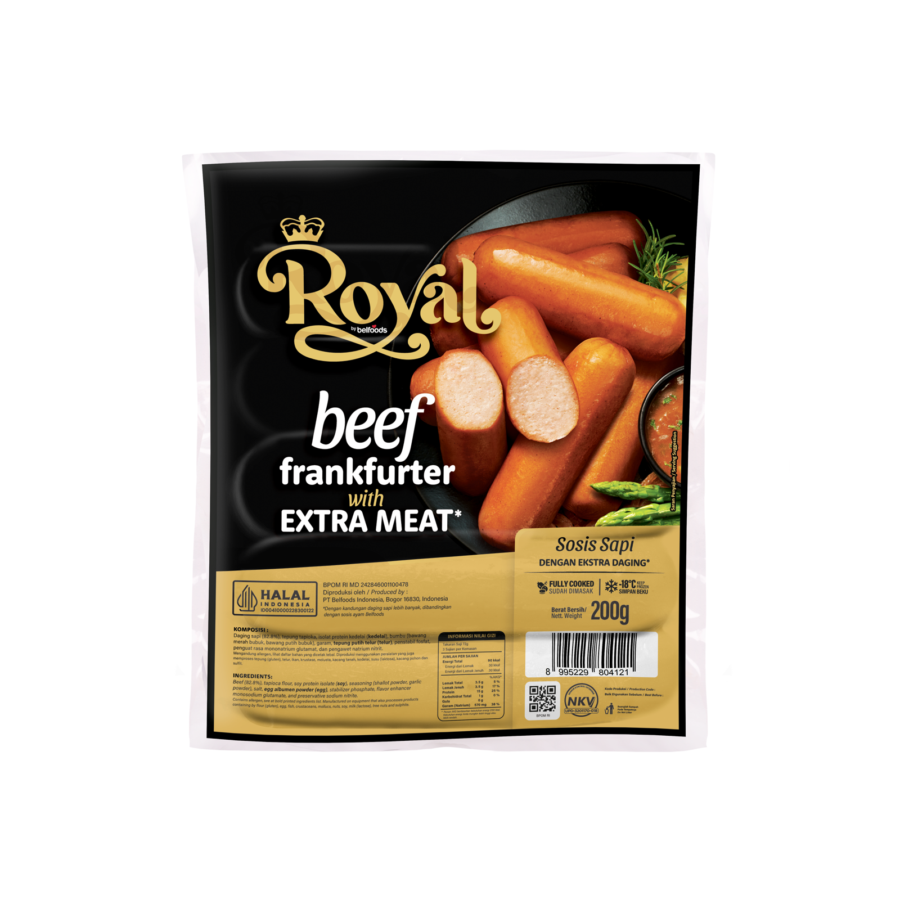 Belfoods Royal Beef Frankfurter Sausages 200gram