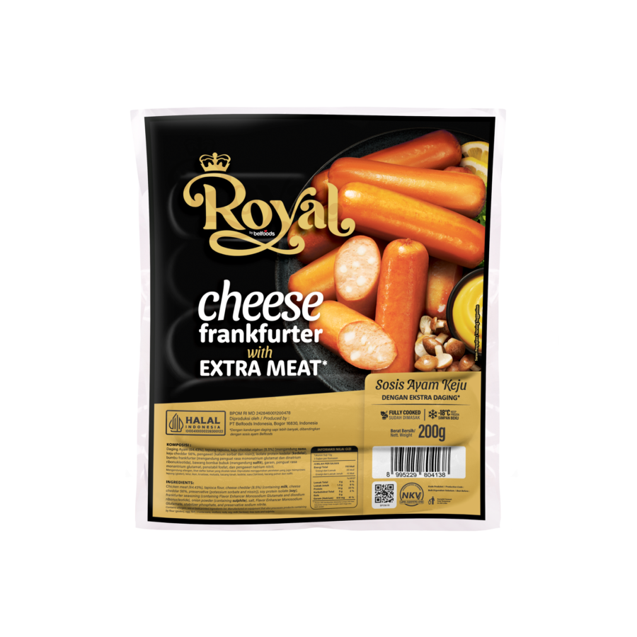 Belfoods Royal Cheese Frankfurter 200gram